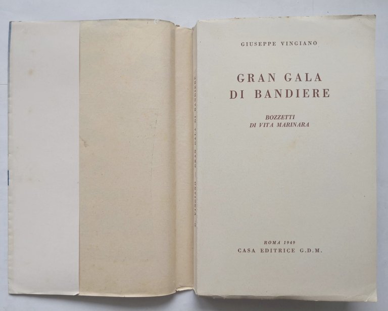 GRAN GALA DI BANDIERE bozzetti vita marinara Giuseppe Vingiano 1949 …
