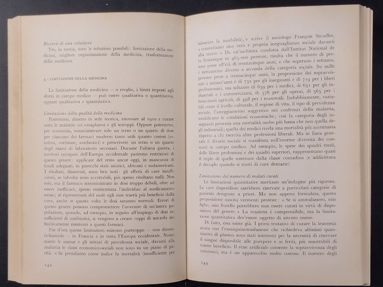 GRANDEZZA E TENTAZIONI DELLA MEDICINA di Iean Bernard 1974 Garzanti …