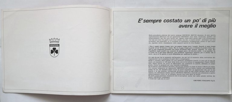 GRUNDIG IL PROGRAMMA 1969 1970 Numero 2 Eurographik catalogo brochure …