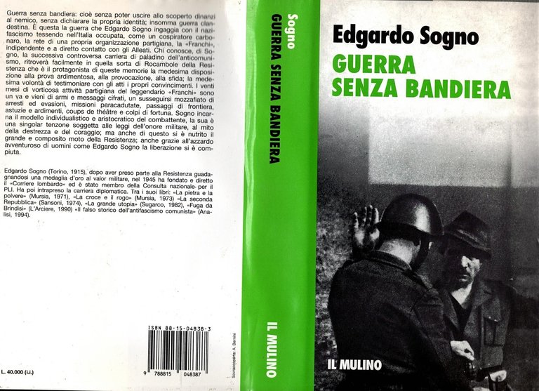 GUERRA SENZA BANDIERA di Edgardo Sogno 1995 Il Mulino Libro …