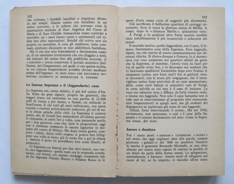 GUIDA ALL'ITALIA AMOROSA GALANTE EROTICA LIBERTINA 1974 Longanesi Libro Zerda