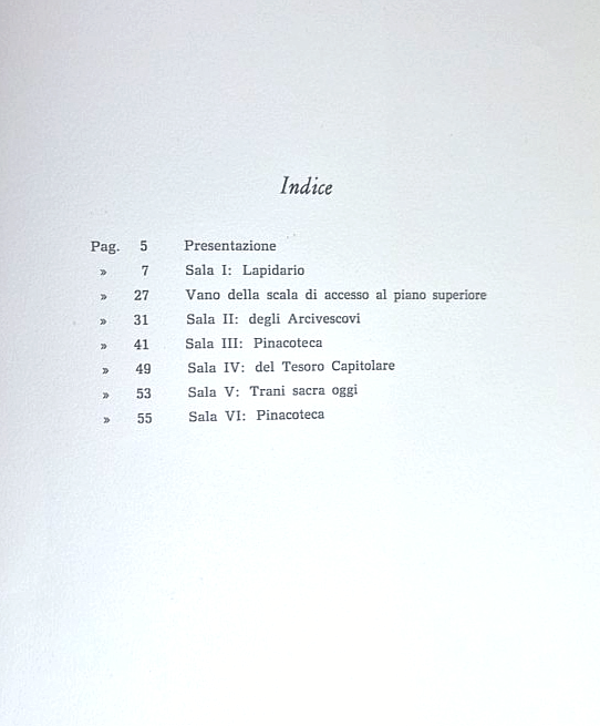 GUIDA BREVE DEL MUSEO DIOCESANO DI TRANI Benedetto Ronchi 1976 …
