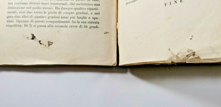 GUIDA DI POMPEI con PIANTA TOPOGRAFICA scavi 1869 Napoli libro …