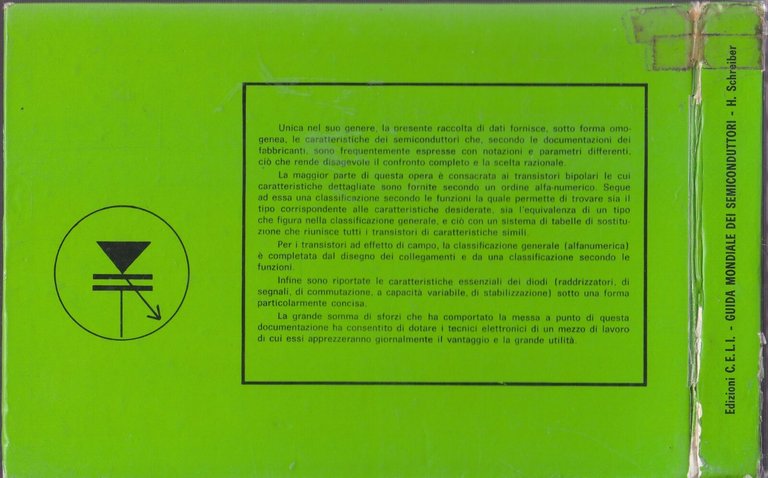 GUIDA MONDIALE DEI SEMICONDUTTORI di Schreiber 1974 Celi libro caratteristiche