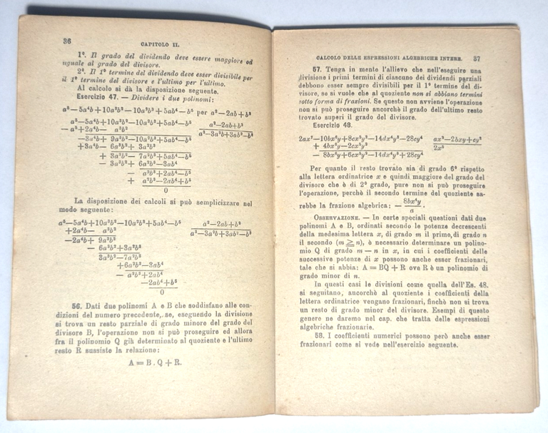 GUIDA RISOLUZIONE DEGLI ESERCIZI ALGEBRA di A Martini Zuccagni 1933 … | Immagine Gallery 6