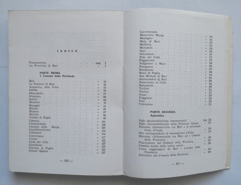 GUIDA STORICA ARTISTICA TURISTICA ILLUSTRATA DELLA PROVINCIA DI BARI 1964 …