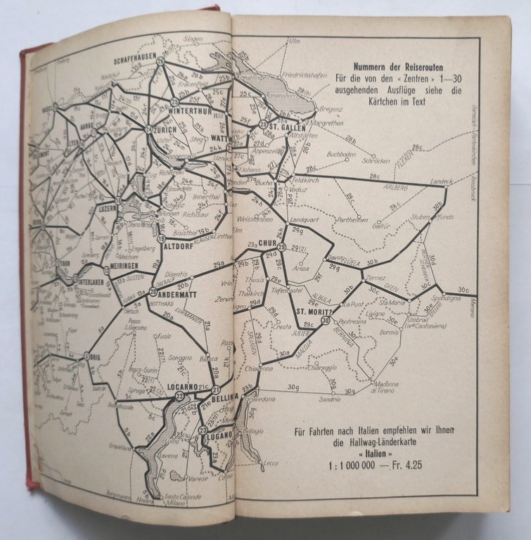 GUIDE AUTOMOBILE OFFICIEL DE LA SUISSE 1952 53 Editions Hallwag …