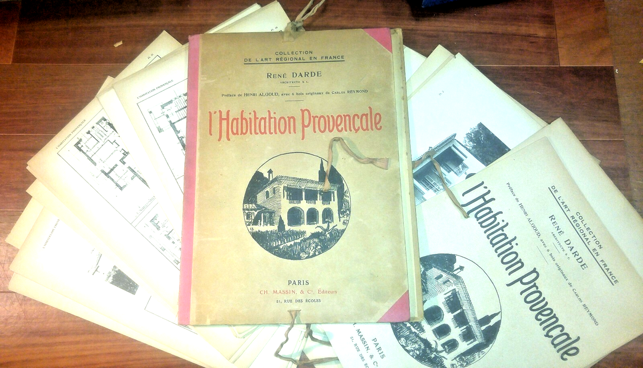 HABITATION PROVENCALE di Renè Darde 1927? MASSIN 6 BOIS ORIGINAUX …