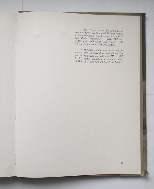 HEIDI il cinelibro regia di Werner Jacobs 1978 AMZ Salani …