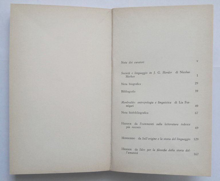 HERDER MONBODDO LINGUAGGIO E SOCIETÀ di Merker e Formigari 1973 …
