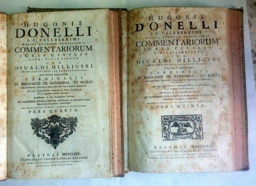 HUGONIS DONELLI COMMENTARIORUM JURIS CIVILIS + COMMENTARII ABSOLUTISSIMI 1762