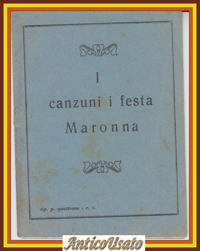 I CANZUNI I FESTA MARONNA di Giuseppe Calabrò 1963? Reggio … | Immagine principale