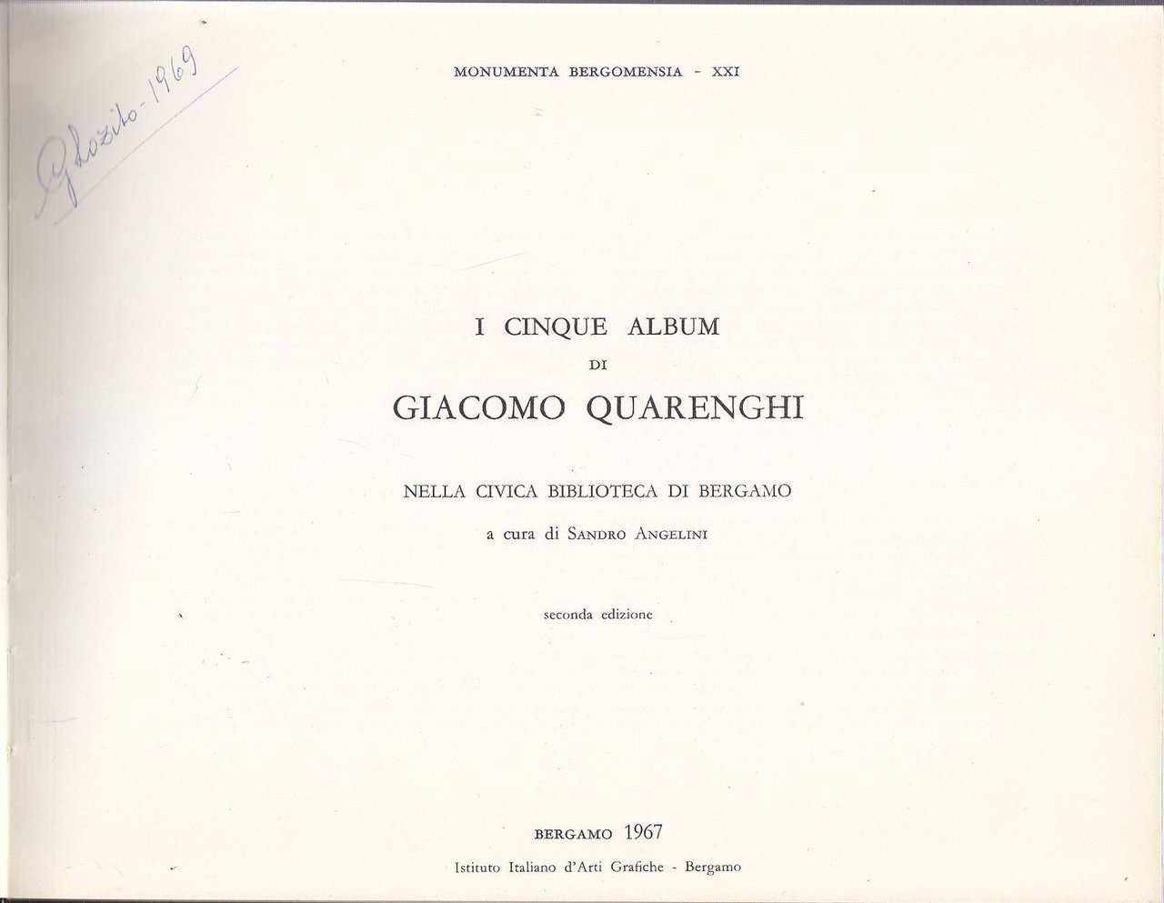 I CINQUE ALBUM DI GIACOMO QUARENGHI NELLA CIVICA BIBLIOTECA DI …