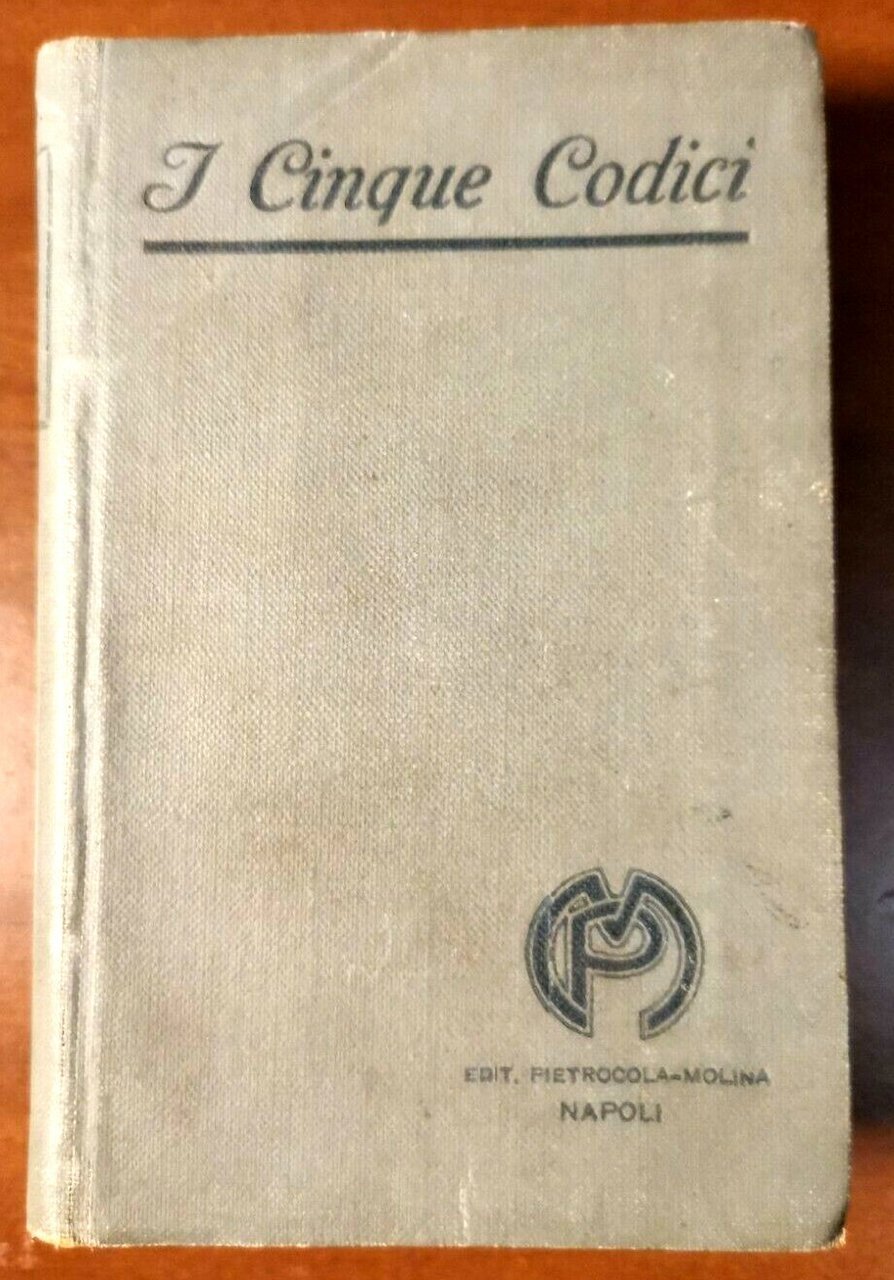 I CINQUE CODICI con le disposizioni modificatrici 1922 Libro Diritto …