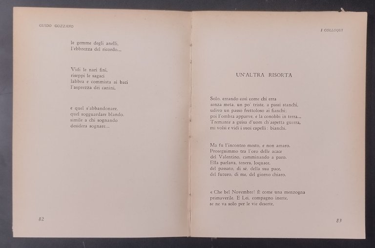 I COLLOQUI e altre poesie di Guido Gozzano 1956 Garzanti …