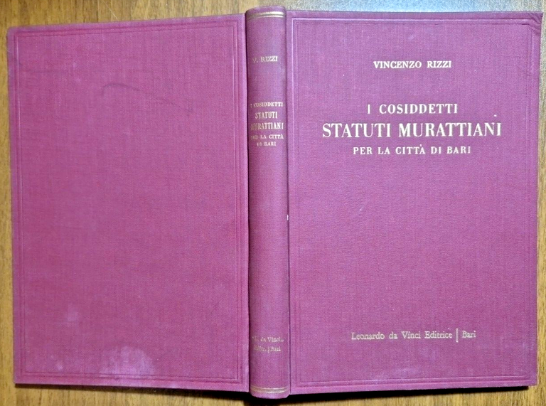 I COSIDDETTI STATUTI MURATTIANI PER LA CITTÁ DI BARI Vincenzo …
