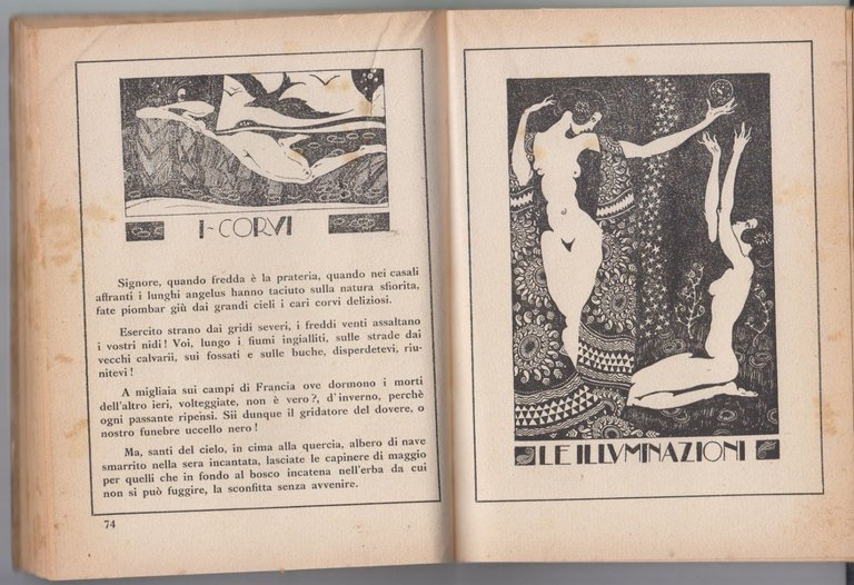 I DESERTI DELL'AMORE di Arthur Rimbaud 1923 Modernissima Libro I …