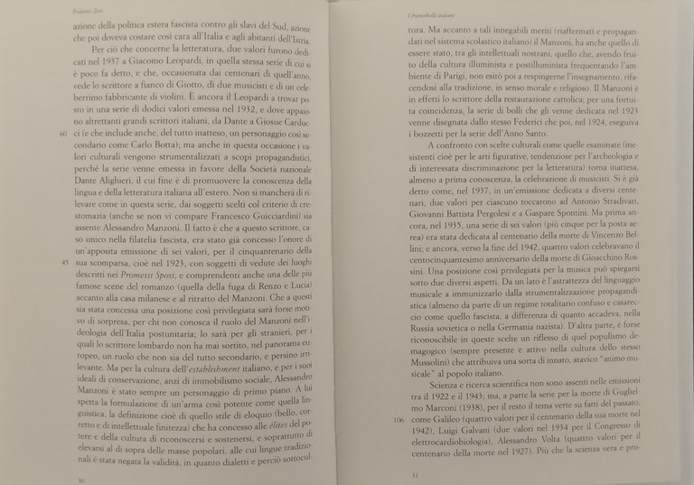I FRANCOBOLLI ITALIANI di Federico Zeri 2006 Skira Libro filatelia