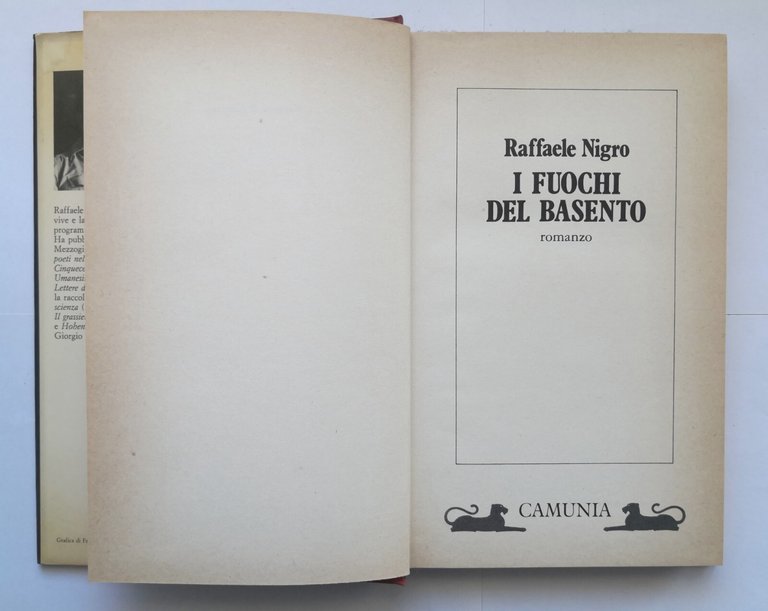 I FUOCHI DEL BASENTO di Raffaele Nigro 1987 Camunia romanzo …