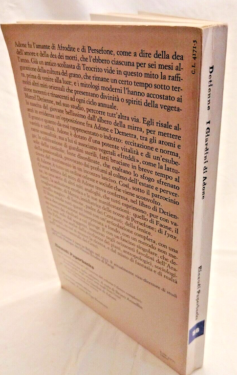 I GIARDINI DI ADONE miti della seduzione Detienne 1975 Einaudi …
