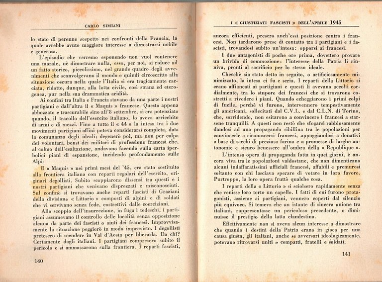 I GIUSTIZIATI FASCISTI DELL'APRILE 1945 di Carlo Simiani 1949 edizi …
