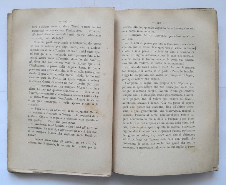 I MALAVOGLIA romanzo di Giovanni Verga 1920 Treves 12 migliaio …