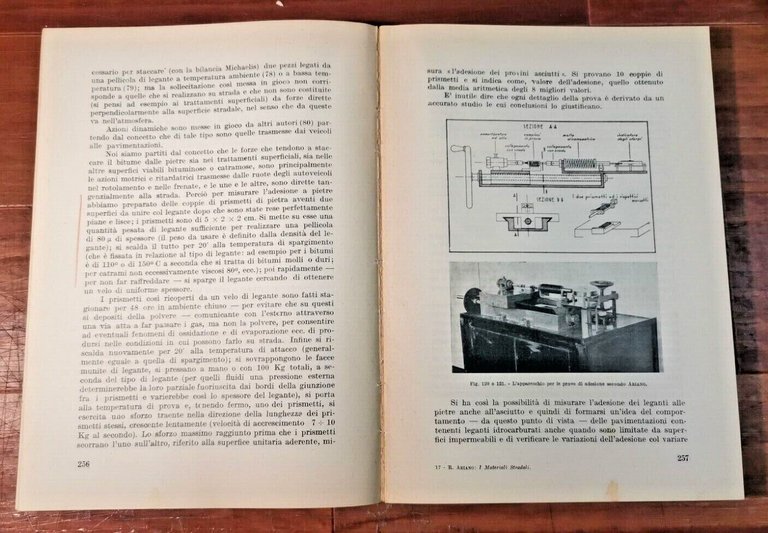 I MATERIALI STRADALI di Raffaele Ariano 1948 Gorlich libro manuale …