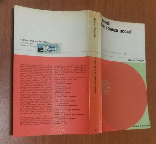 I METODI DELLE SCIENZE SOCIALI di Maurice Duverger 1963 Edizioni …
