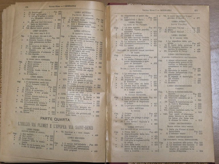 I MISERABILI di Victor Hugo 1896 Tommasi Libro Antico illustrato …