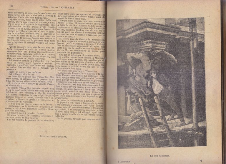 I MISERABILI di Victor Hugo 1896 Tommasi Libro Antico illustrato …