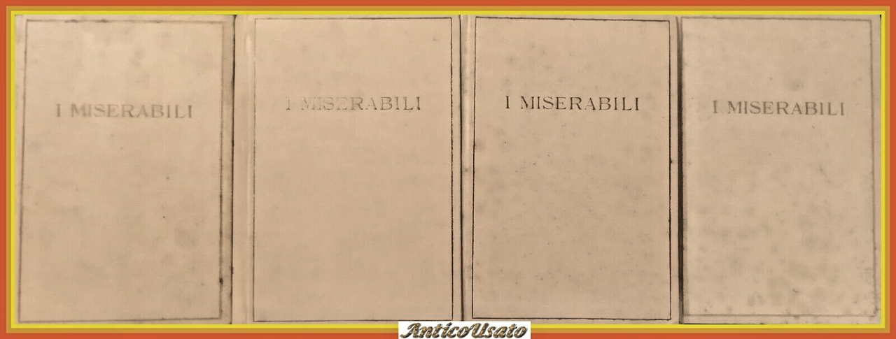 I MISERABILI di Victor Hugo 4 volumi completa editrice Bietti …