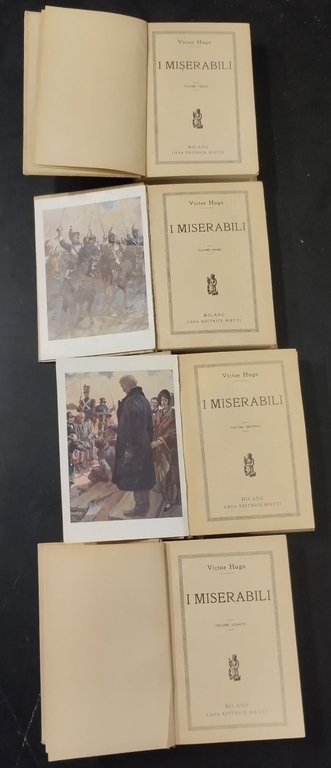 I MISERABILI di Victor Hugo 4 volumi completa editrice Bietti …