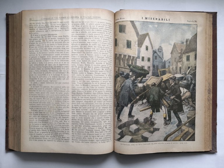 I MISERABILI di Victor Hugo libro illustrato Sonzogno 42 tavole …