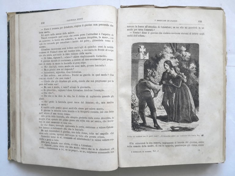 I MOHICANI DI PARIGI Alessandro Dumas 2 volumi 1868 CioffI …