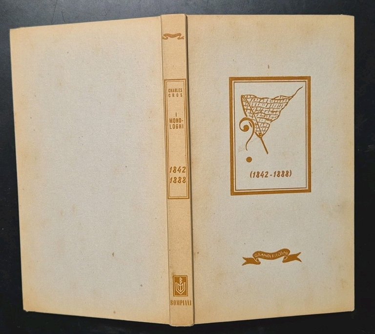I MONOLOGHI di Charles Cros 1959 Valentino Bompiani Libro 1842 …