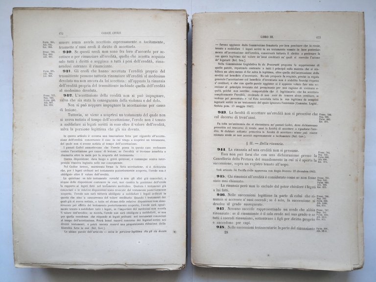 I MOTIVI DEL CODICE CIVILE REGNO D'ITALIA di Gaetano Foschini …