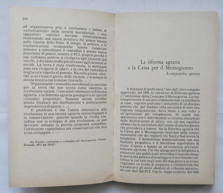 I NUOVI TERMINI DELLA QUESTIONE MERIDIONALE 1974 Savelli libro Salvati …