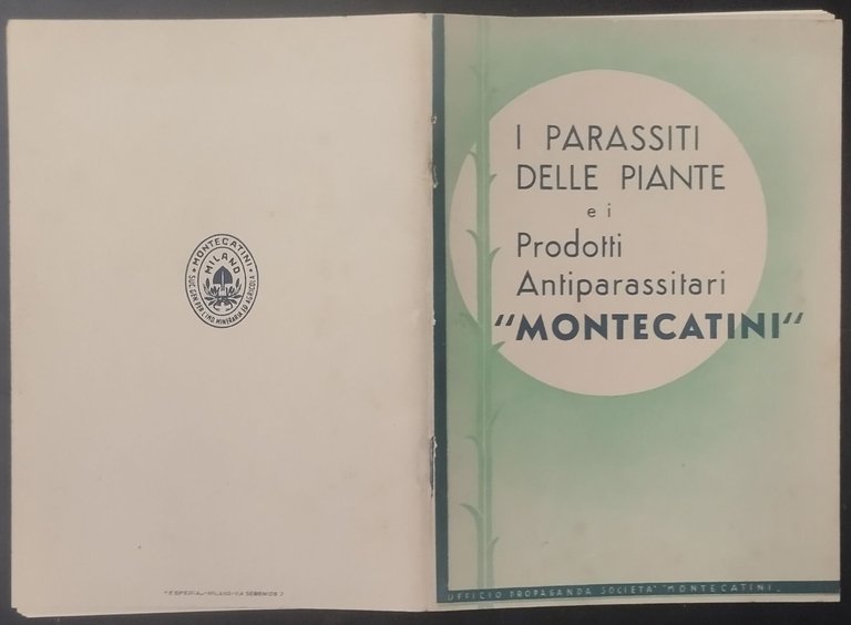 I PARASSITI DELLE PIANTE PRODOTTI ANTIPARASSITARI MONTECATINI libretto illustat