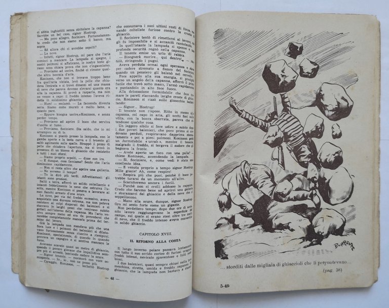 I PESCATORI DI BALENE di Emilio Salgari 1947 Carroccio Libro …