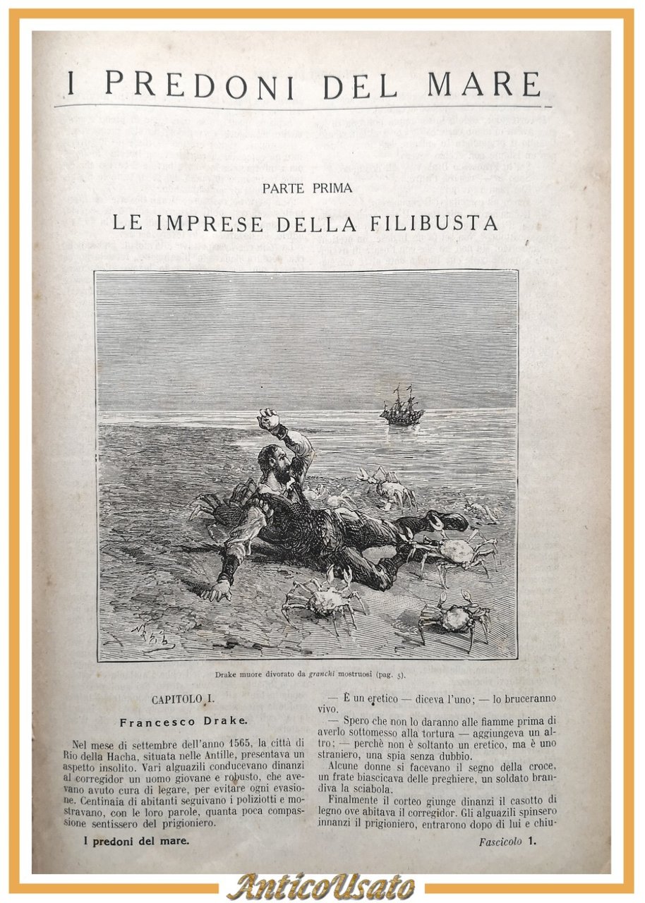 I PREDONI DEL MARE di Giulio Trousset 29 fascicoli Sonzogno …