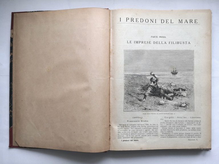I PREDONI DEL MARE di Giulio Trousset 29 fascicoli Sonzogno …