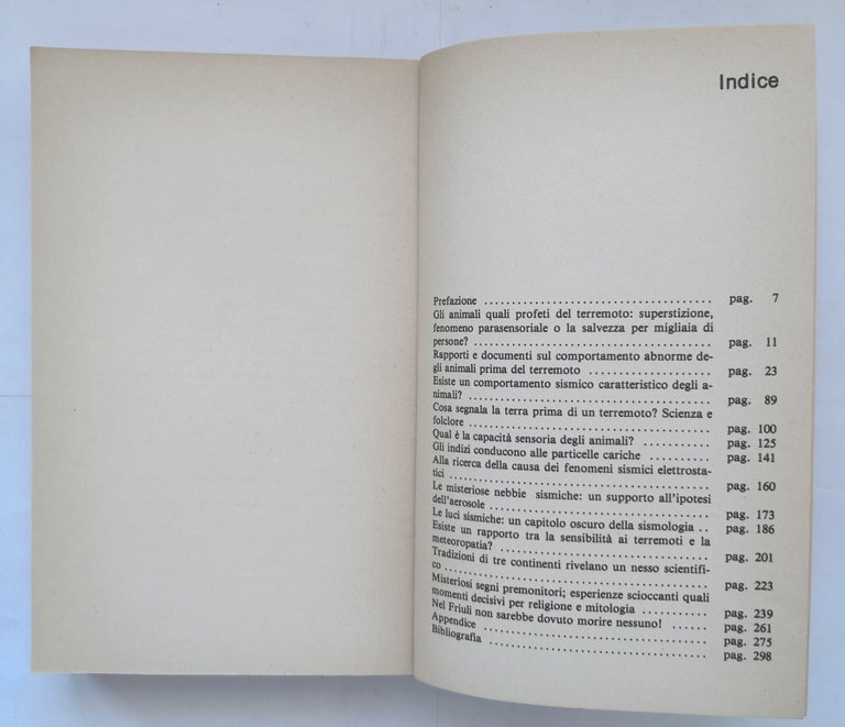 I PROFETI DEL TERREMOTO di Helmut Tributsch 1979 Armenia Libro