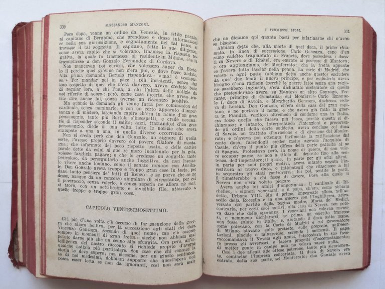 I PROMESSI SPOSI di Alessandro Manzoni 1916 Bietti Libro copertina …