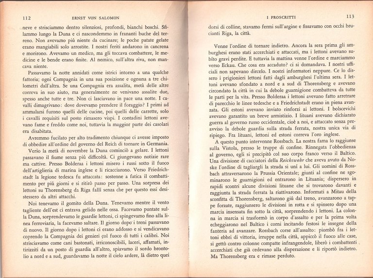 I PROSCRITTI di Ernst Von Salomon 1959 Mondadori Libro romanzo …