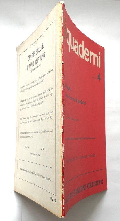 I QUADERNI Numero 4 febbraio 1969 Nuove Edizioni Oriente rivista …