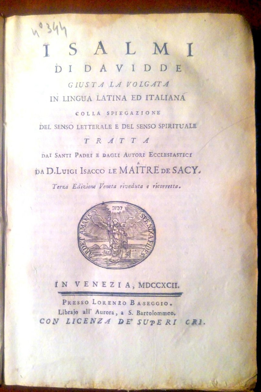 I SALMI DI DAVIDE giusta la volgata Le Maitre de …