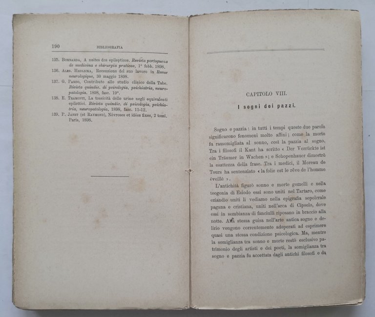 I SOGNI di Sante De Sanctis 1899 Bocca studi psicologici …