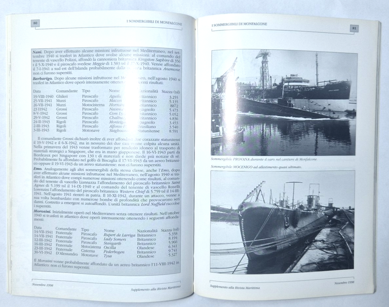 I SOMMERGIBILI DI MONFALCONE di Alessandro Turrini Rivista Marittima 1998 … | Immagine Gallery 3