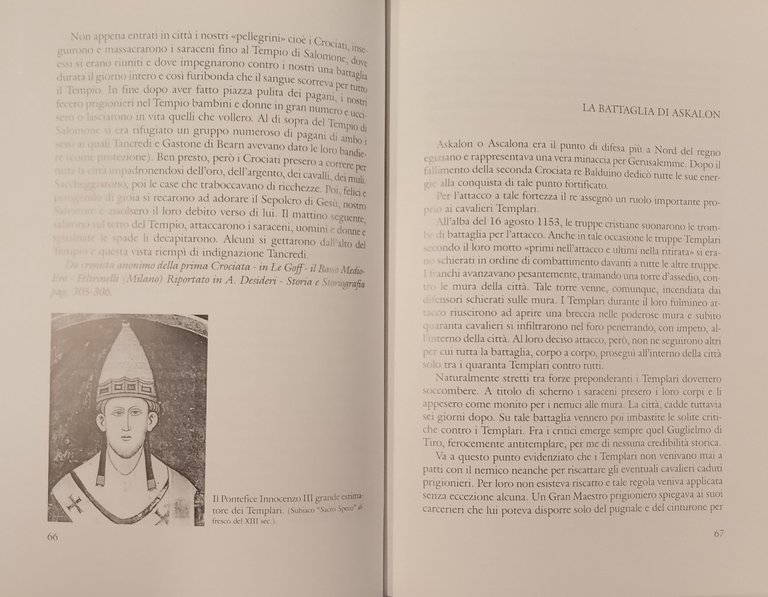 I TEMPLARI SENZA MISTERI SAGGIO STORICO di Gino Manicone 2002 …