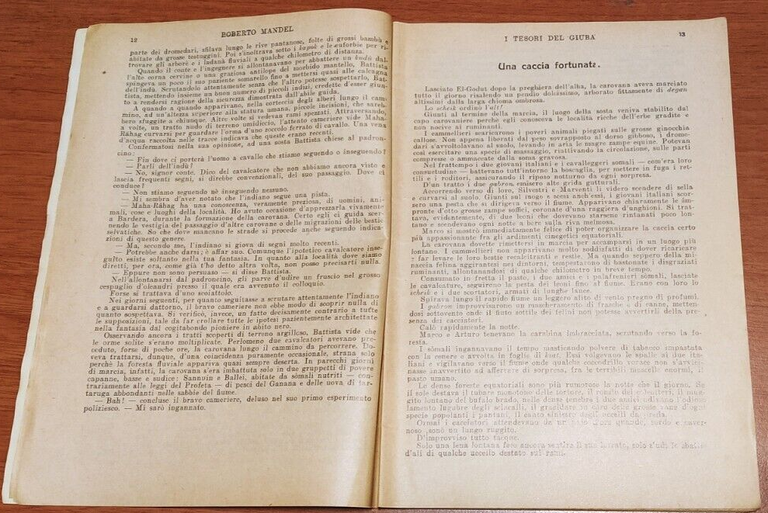 I TESORI DEL GIUBA di Roberto Mandel 1928 Sonzogno romanzo …